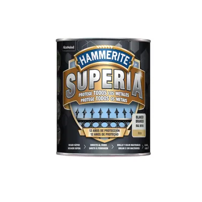 Hammerite Superia Esmalte antioxidante al agua Mate Blanco 750 ml