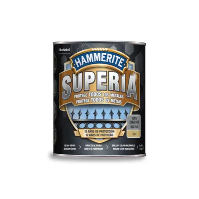 Hammerite Superia Esmalte antioxidante al agua Mate Gris 750 ml
