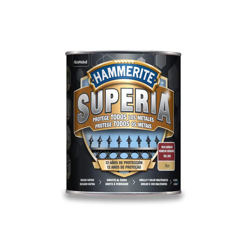Hammerite Esmalte Superia metales rojo carruajes 750 ml
