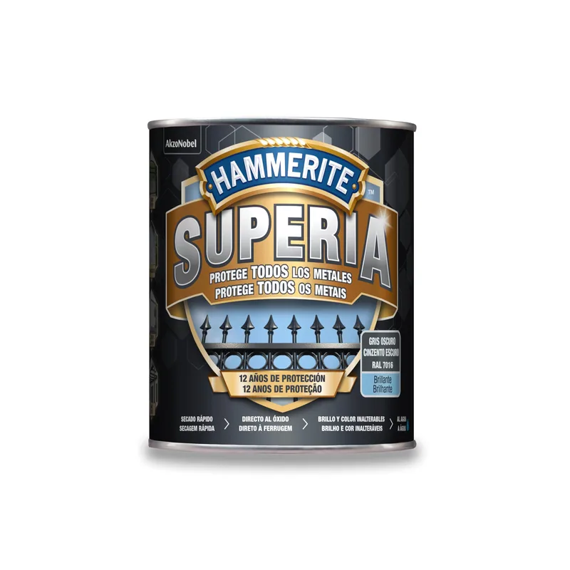 Hammerite Esmalte antioxidante gris oscuro 750 ml