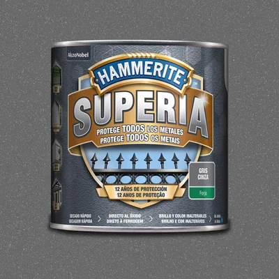 Hammerite Superia Esmalte antioxidante al agua forja gris 2,5 L