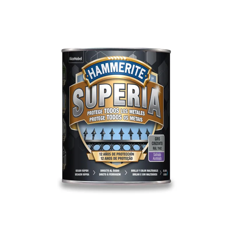 Hammerite Superia Satinado Gris 750 ml