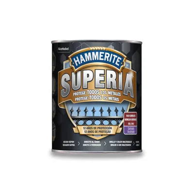 Hammerite Superia Esmalte antioxidante al agua Satinado Rojo Carruajes 750 ml