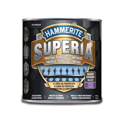 Hammerite Superia Esmalte antioxidante al agua Satinado Marrón Oscuro 2,5 L