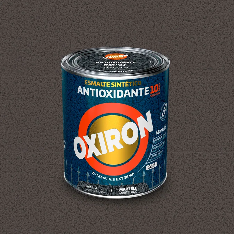 Oxiron Esmalte antioxidante Martelé gris oscuro, 4 l