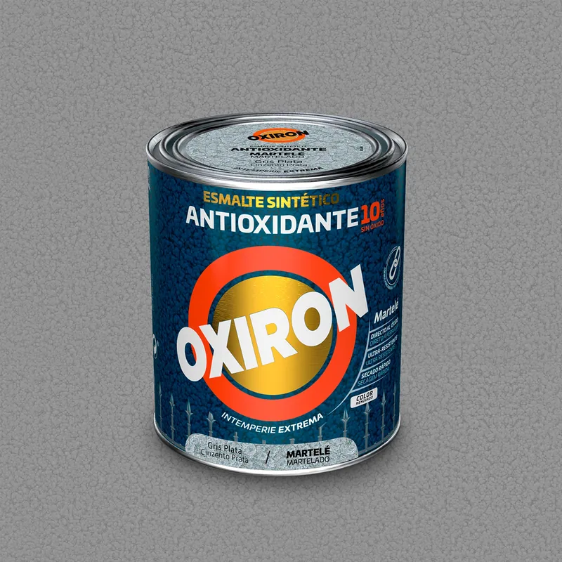 Oxiron Esmalte antioxidante Martelé gris plata, 4 l