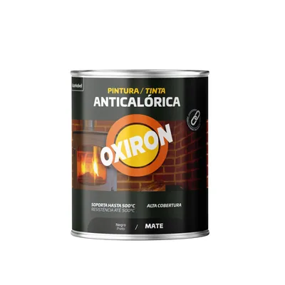 Oxiron Pintura anticalórica 500ºC negro mate, 750 ml – foto 1