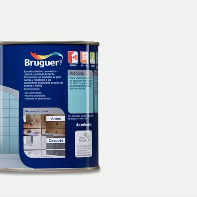 Bruguer Esmalte azulejos brillante blanco harina 750 ml – foto 3