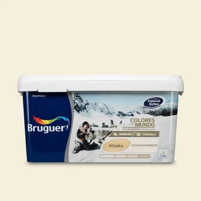 Bruguer pintura plástica Colores Mundo Alaska blanco interior 4 l