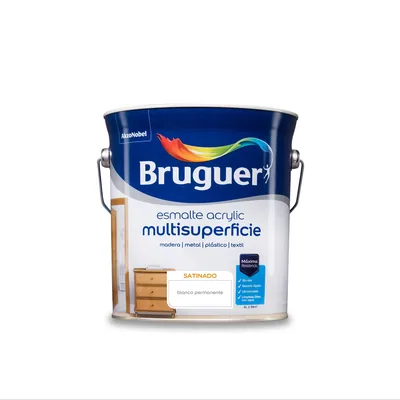 Bruguer Acrylic Multisuperficie satinado blanco permanente 4 l
