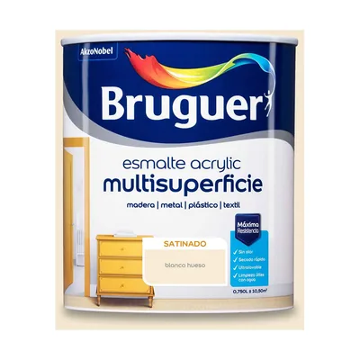 Bruguer Acrylic Multisuperficie satinado blanco hueso 750 ml