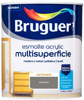 Bruguer Acrylic Multisuperficie satinado gris perla 750 ml – foto 1