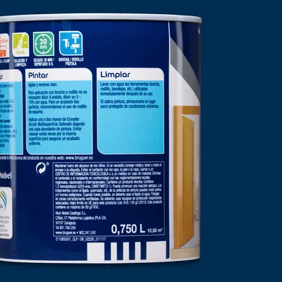 Bruguer Acrylic Multisuperficie satinado azul cantábrico 750 ml – foto 8