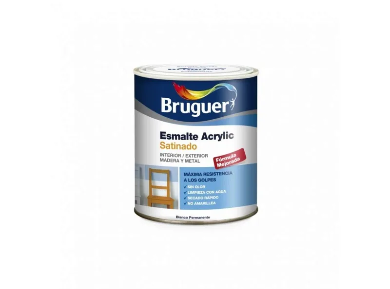 Bruguer Acrylic Multisuperficie satinado rojo grana 750 ml