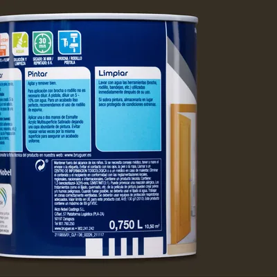 Bruguer Acrylic Multisuperficie satinado marrón toscana 750 ml – foto 8