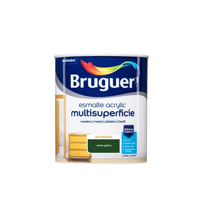 Bruguer Acrylic Multisuperficie satinado verde galicia 750 ml – foto 3