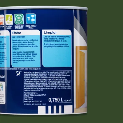 Bruguer Acrylic Multisuperficie satinado verde galicia 750 ml – foto 8