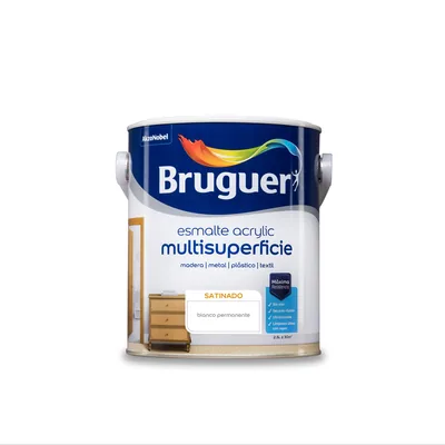 Bruguer Acrylic Multisuperficie satinado blanco permanente 2,5 l