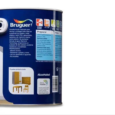 Bruguer Acrylic Multisuperficie satinado blanco permanente 2,5 l – foto 8