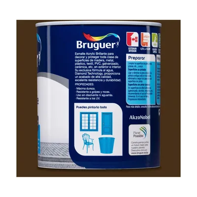 Bruguer Acrylic Multisuperficie brillante tabaco 750 ml – foto 3