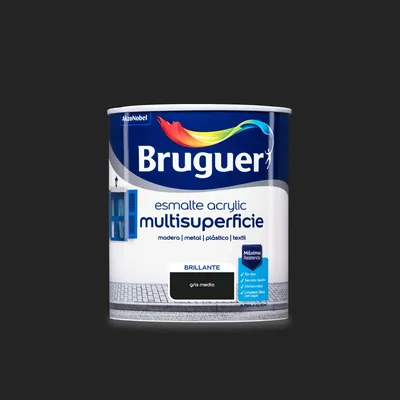 Bruguer Acrylic Multisuperficie brillante gris medio 750 ml