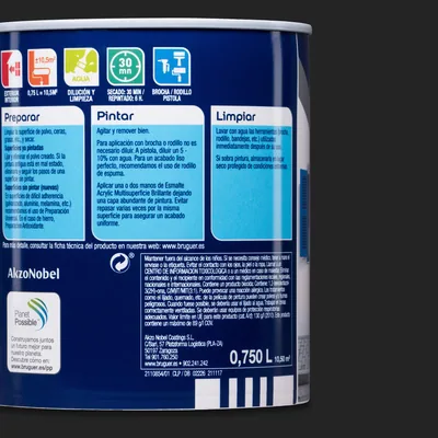 Bruguer Acrylic Multisuperficie brillante gris medio 750 ml – foto 8