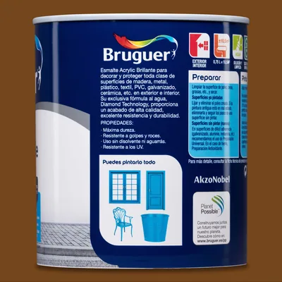 Bruguer Acrylic Multisuperficie brillante ocre 750 ml – foto 2