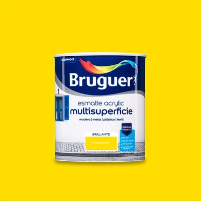 Bruguer Acrylic Multisuperficie brillante amarillo limón 750 ml