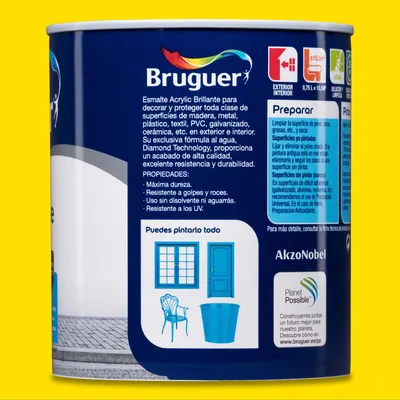 Bruguer Acrylic Multisuperficie brillante amarillo limón 750 ml – foto 1