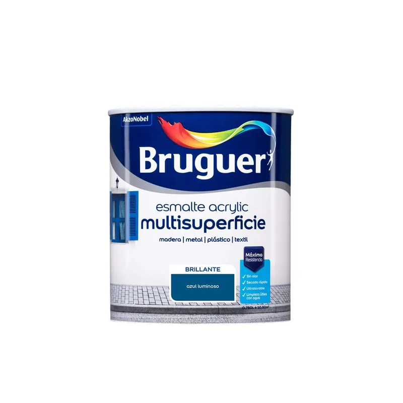 Bruguer Acrylic Multisuperficie brillante azul luminoso 750 ml