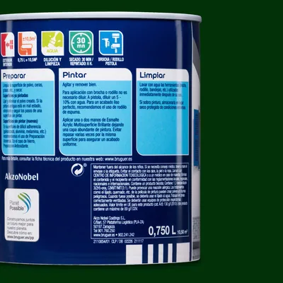 Bruguer Acrylic Multisuperficie brillante verde mayo 750 ml – foto 8