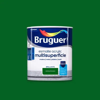 Bruguer Acrylic Multisuperficie brillante verde primavera 750 ml