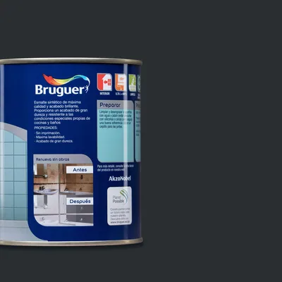 Bruguer Esmalte azulejos brillante gris pizarra 750 ml – foto 3