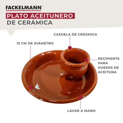 Fackelmann Plato Aceitunero Pequeño de Cerámica - pack de 4 unidades – foto 7