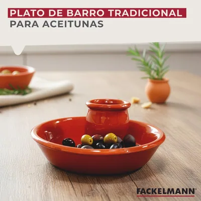 Fackelmann Plato Aceitunero Pequeño de Cerámica - pack de 4 unidades – foto 1