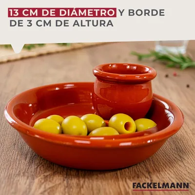Fackelmann Plato Aceitunero Pequeño de Cerámica - pack de 4 unidades – foto 2