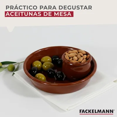 Fackelmann Plato Aceitunero Pequeño de Cerámica - pack de 4 unidades – foto 3