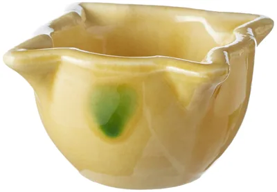 Fackelmann Cerámica, mortero para Hacer Salsas, Amarillo, 9x4,5cm (pack de 5)