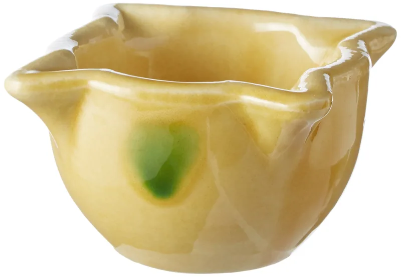 Fackelmann Cerámica, mortero para Hacer Salsas, Amarillo, 9x4,5cm - pack de 5 unidades