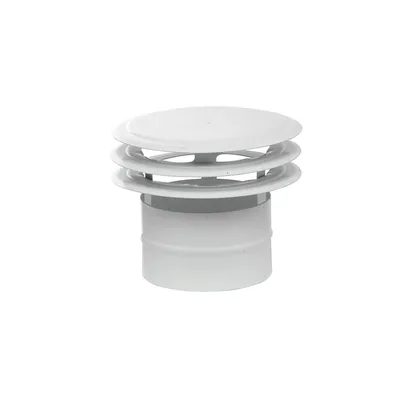 EDM Deflector de ventilación Mirtak Acero Esmaltado de discos Ø 110 mm Blanco (pack de 2)