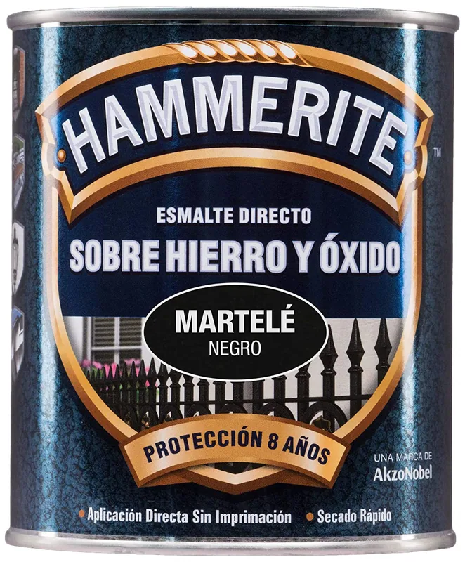 Hammerite Esmalte metálico Martelé negro 750 ml
