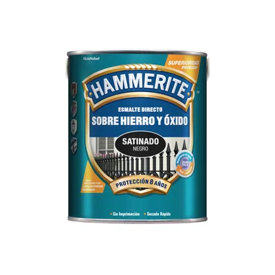 Hammerite Esmalte liso satinado negro 750 ml