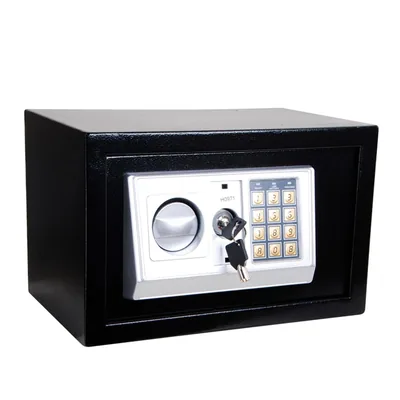 Micel Caja fuerte electrónica/llave CFC1 13383 negra 31x20x20cm