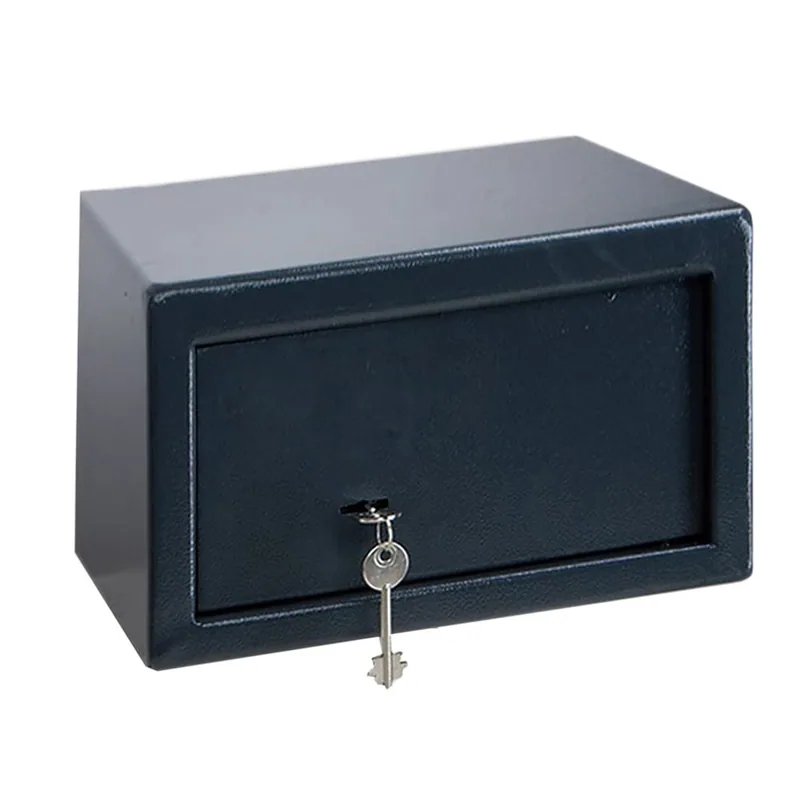 Micel 13387 Caja fuerte con llave de seguridad negra 310x200x200mm