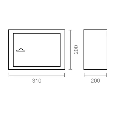 Micel 13387 Caja fuerte con llave de seguridad negra 310x200x200mm – foto 2