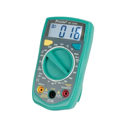 Pro'sKit 02452 multímetro digital con test de temperatura verde