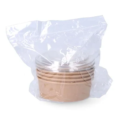 Best Products Envase de cartón biodegradable redondo para ensalada con tapa - pack de 3 unidades – foto 2