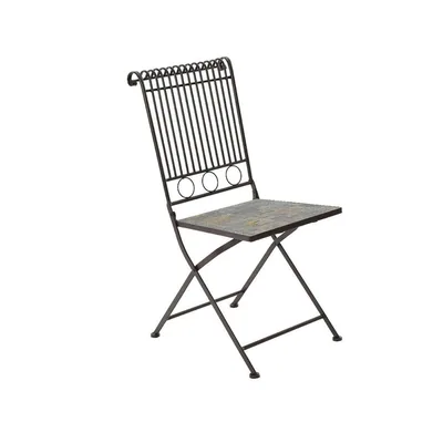 Kaemingk EDM 75336 Silla mosaico modelo Stuttgart para exterior blanco