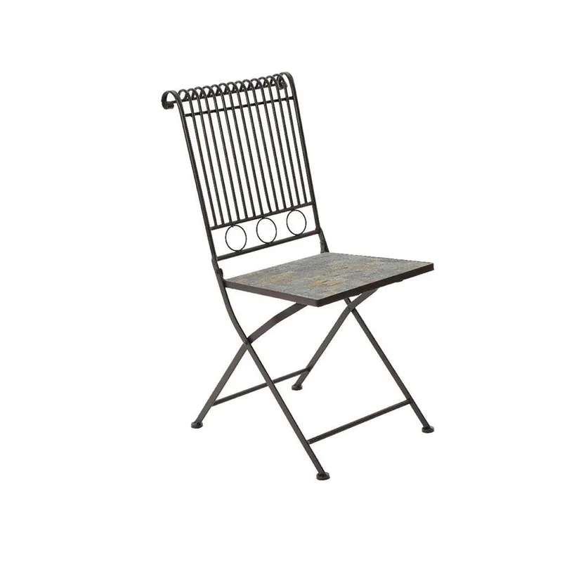 Kaemingk EDM 75336 Silla mosaico modelo Stuttgart para exterior blanco