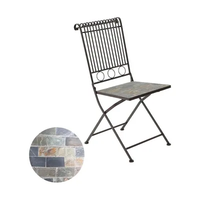Kaemingk EDM 75336 Silla mosaico modelo Stuttgart para exterior blanco – foto 3